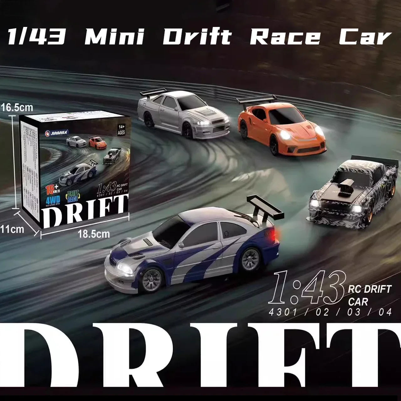 "2.4G RC Drift Car – 1/43 4WD High-Speed Remote Control Racing Car, Mini Four-Wheel Drive Toy for Boys, Perfect Gift"